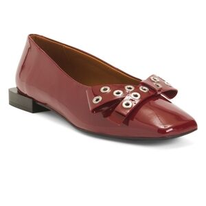 ❤️🔹️ANA PALMA 🔹️red Patent Leather Shoes With Bow Detail